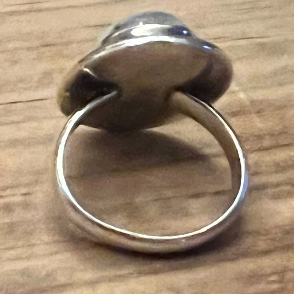 Vintage silver moonstone ring - Picture 2 of 4